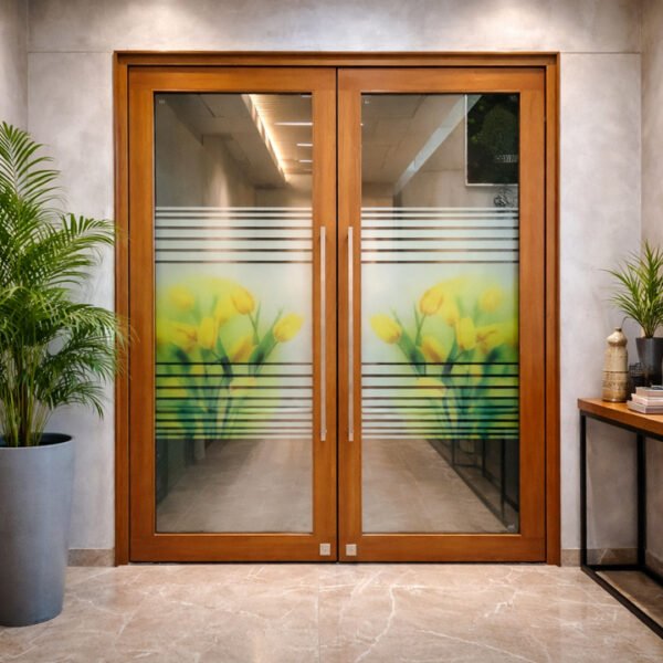 Frosted Vinyl Print |  Logo | Graphics, and Text Printing | Semi-transparent | Office Glass Partitions & Doors