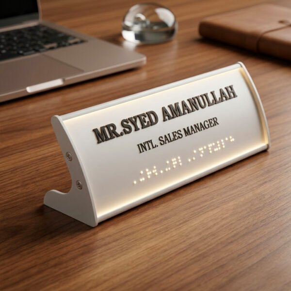 Desk Top Sign | Ada Sign | Curved Profile