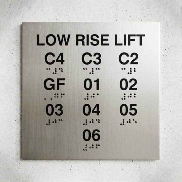 SS Braille | 18 x 18" | Tactile ADA Compliant Signage
