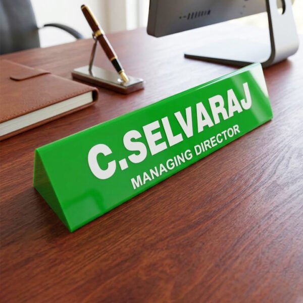 Acrylic Name  Board I Etching I Vinyl I Double Side I 12 x 3"